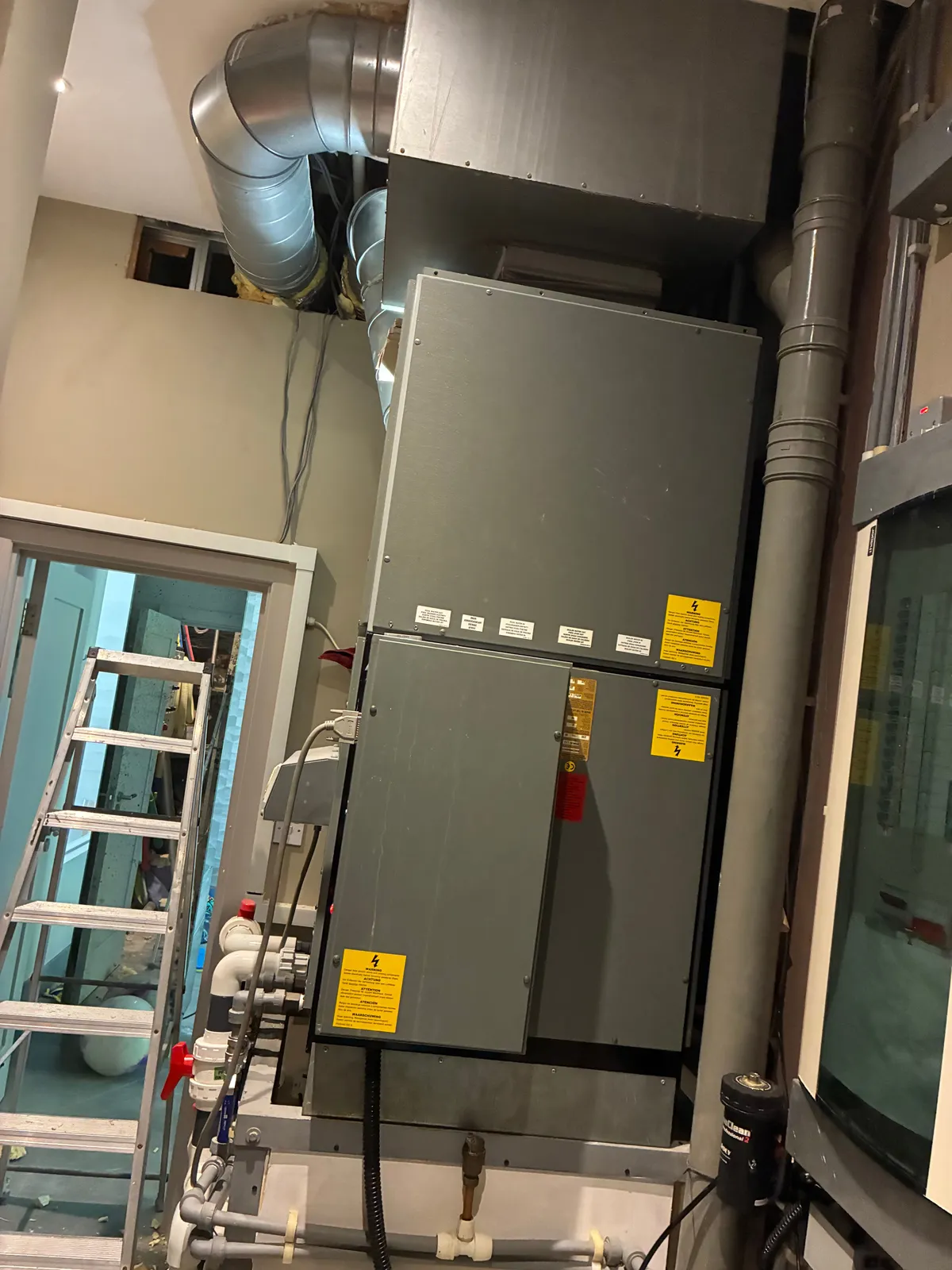Plant room inspection during the Cobham emergency repair